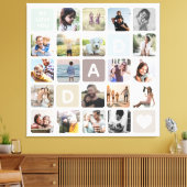 Moderne vader Foto Collage Vaderdag Family Love Canvas Afdruk (Insitu (Woonkamer))