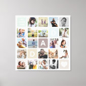 Moderne vader Foto Collage Vaderdag Family Love Canvas Afdruk (Voorkant)