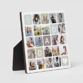 Moderne vader Foto Collage Vaderdag Family Love Fotoplaat (Voorkant)