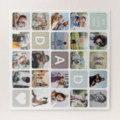 Moderne vader Foto Collage Vaderdag Family Love Legpuzzel (Horizontaal)