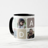 Moderne vader Foto Collage Vaderdag Family Love Mok (Voorkant links)