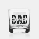 Moderne Vader Foto | Gepersonaliseerde Vaderdag Ca Whisky Glas (Voorkant)