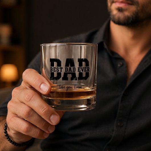 Moderne Vader Foto | Gepersonaliseerde Vaderdag Ca Whisky Glas