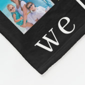 Moderne VADER Fotocollage Jouw tekst Zwart Fleece Deken (Hoek)
