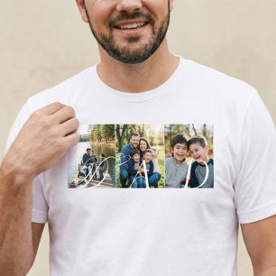 Moderne Vader Fotocollage Vaderdag Aandenken Cadea Tri-Blend Shirt