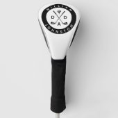 Moderne vader gepersonaliseerde naam golf liefhebb golfheadcover (Voorkant)