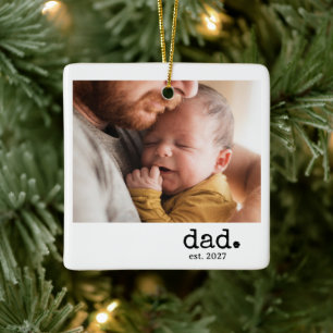Moderne vader gevestigd foto keramisch ornament
