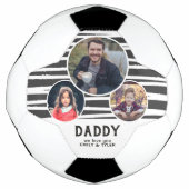 Moderne vader houdt van je, Stripes 3 Foto's Vader Voetbal (Voorkant)