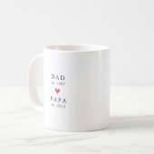 Moderne vader | Jaar Oost Papa | KoffieMok (Voorkant links)
