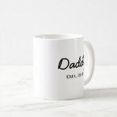 Moderne Vader Kinderen Namen Vaderdag Script Ontwe Koffiemok (Voorkant rechts)