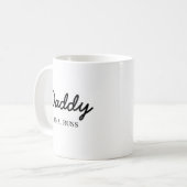 Moderne Vader Kinderen Namen Vaderdag Script Ontwe Koffiemok (Voorkant links)