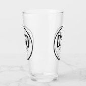 Moderne vader met simpele kindernamen glas (Links)