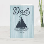 Moderne vader Nautical Ships Fathers Day Blue Kaart (Voorkant)