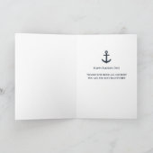 Moderne vader Nautical Ships Fathers Day Blue Kaart (Binnen)