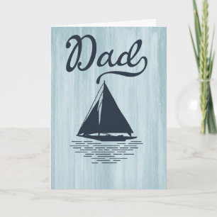 Moderne vader Nautical Ships Fathers Day Blue Kaart