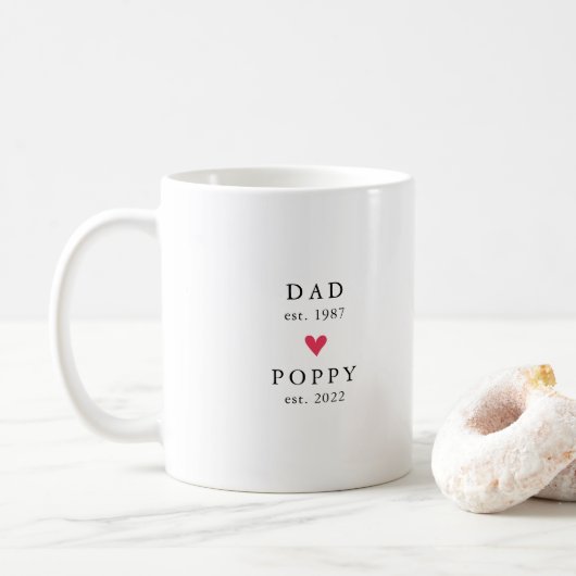 Moderne vader | Poppy Year Est. KoffieMok (Met donut)