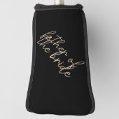 Moderne vader van de bruid | Beige + Zwart Script Golfheadcover (Draai 90)