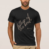 Moderne vader van de bruid | Beige + Zwart Script T-shirt (Voorkant)