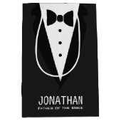 Moderne vader van de bruid bruiloft Tuxedo Medium Cadeauzakje (Voorkant)
