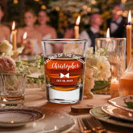 Moderne Vader van de Bruidegom Gepersonaliseerde T Shot Glas