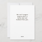 Moderne vader we houden van je Oval 3 Foto's Vader Feestdagenkaart (Achterkant)