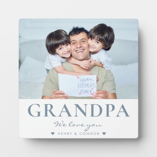 Moderne Vaderdag aangepaste tekstfoto opa Fotoplaat (Voorkant)