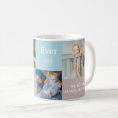 Moderne Vaderdag Beste Opa Ooit 4 Foto Koffiemok (Voorkant rechts)