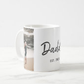 Moderne Vaderdag Cadeau Foto Script Koffiemok (Voorkant links)