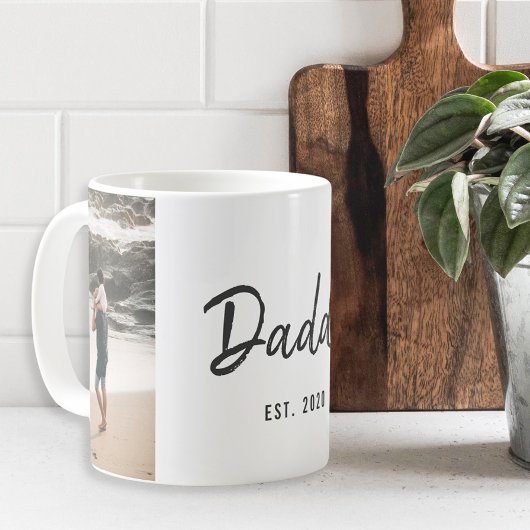 Moderne Vaderdag Cadeau Foto Script Koffiemok