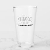 Moderne Vaderdag Cadeau voor Peetoom Gepersonalise Glas (Achterkant)