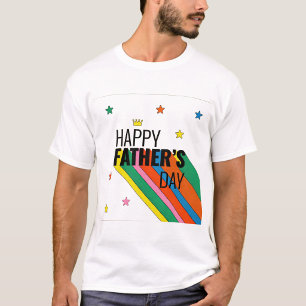 Moderne Vaderdag Celebratie T-shirt 