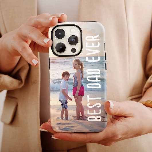 Moderne Vaderdag foto beste vader ooit Case-Mate iPhone Case