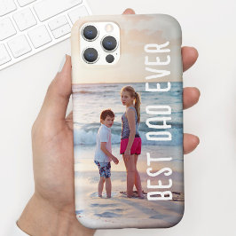 Moderne Vaderdag foto beste vader ooit Case-Mate iPhone 14 Hoesje