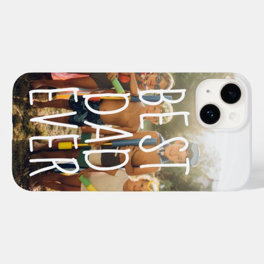 Moderne Vaderdag foto beste vader ooit Case-Mate iPhone Case (Achterkant (horizontaal))
