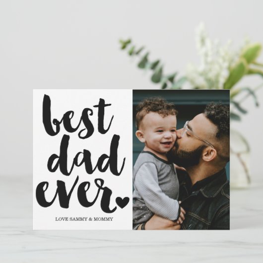 Moderne Vaderdag foto Kaart (Staand voorkant)