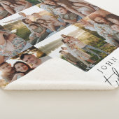Moderne Vaderdag Gepersonaliseerde fotofamilie Sherpa Deken (3/4)
