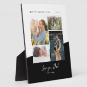 Moderne Vaderdag gift Foto Collage Plaque Fotoplaat (Zijkant)