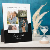 Moderne Vaderdag gift Foto Collage Plaque Fotoplaat (Zijkant)