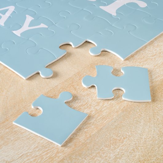 Moderne Vaderdag Opa Fotocollage Legpuzzel (Zijkant)