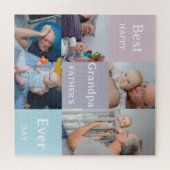 Moderne Vaderdag Opa Fotocollage Legpuzzel (Horizontaal)