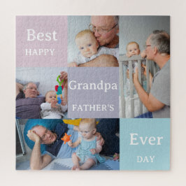 Moderne Vaderdag Opa Fotocollage Legpuzzel
