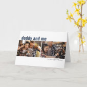 Moderne Vaderdag papa en ik 2 Fotogroet Kaart (Gele Bloem)