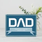 Moderne Vaderdag Papa Zorgzaam Kaart (Staand voorkant)