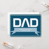 Moderne Vaderdag Papa Zorgzaam Kaart (Voorkant / Achterkant in situ)
