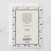Moderne Vaderdag-printkaart Kaart (Achterkant)