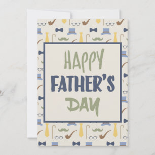 Moderne Vaderdag-printkaart Kaart