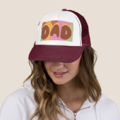 Moderne Vaderdag Retro Handgetekend Lettertype Trucker Pet (In situ)