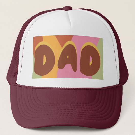 Moderne Vaderdag Retro Handgetekend Lettertype Trucker Pet (Voorkant)