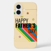 Moderne Vaderdag Ster Design Hoesje   (Achterkant)