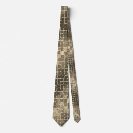 Moderne Vaderdag Trouw Gouden Glitter Vonken Stropdas (Voorkant)